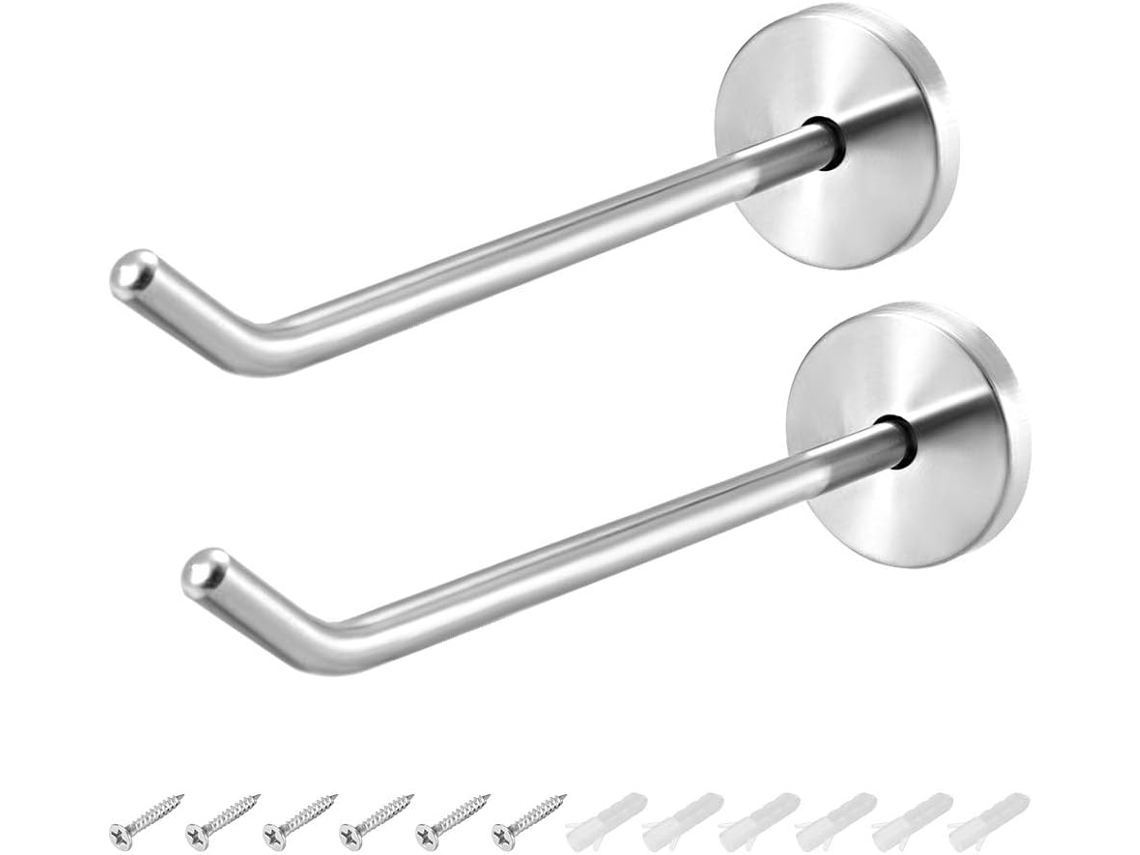 2 Ganchos De Pared, Para Ropa, Soportes Individuales Para Toallas, Acero Inoxidable