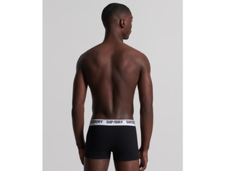 Juego de 3 Boxers para Hombre SUPERDRY (Algodón - L - Negro)