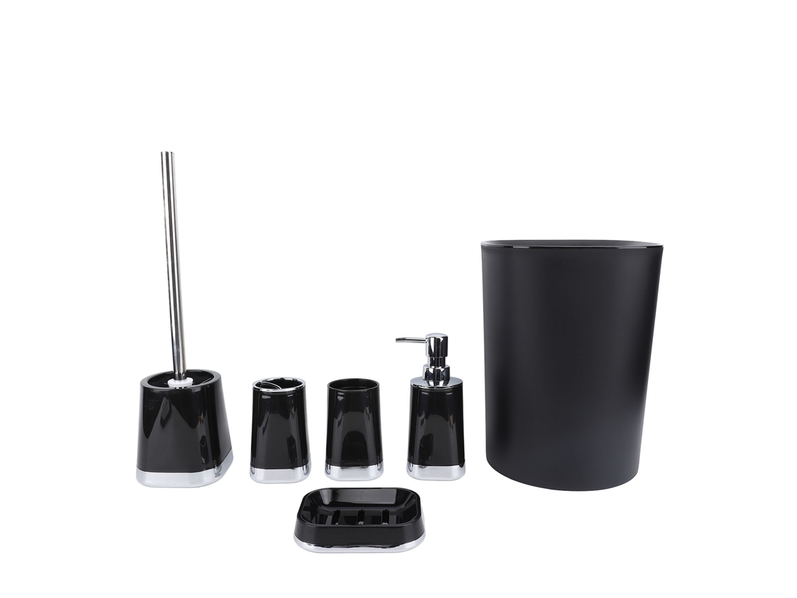 Juego de accesorios de baño: práctico cubo de basura y espejo con colonia