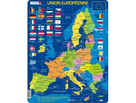 Puzzle LARSEN LA-A39-FR Puzle de fotograma 70 pieza(s) Mapas