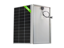 Panel solar con superficie de vidrio templado, alta eficiencia energética, 1 unidad de 120 W.