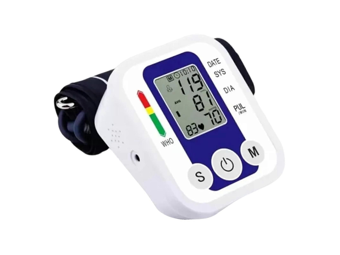 Monitor digital de presión arterial con prueba de frecuencia cardíaca, monitor de brazo portátil para uso doméstico, alta precisión para personas mayores EC