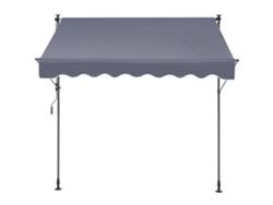 Toldo retráctil para patio Succebuy de 9,8 x 3,9 pies, protección solar, altura de 86 a 122 pulgadas