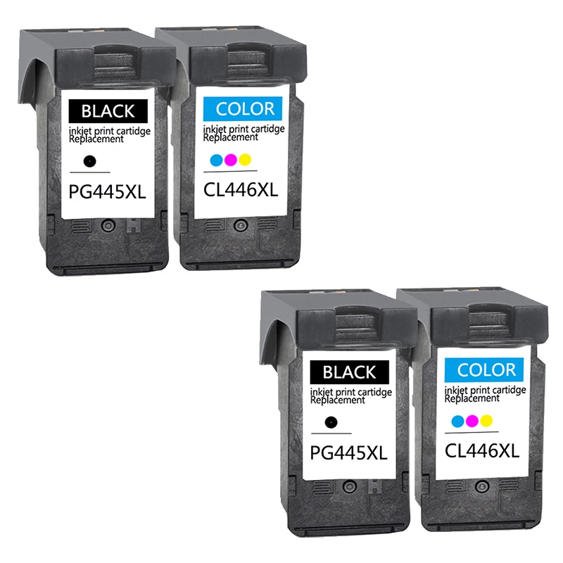 Bk(2pc)-cl(2pc)pg-445 Cl-446 Pg-445xl Cl-446xl 445 446 Ink Cartridge For Canon Pixma Mx494 Mg2440 Mg2940 Mg2540 Mg2540s Ip2840 Mg2545s Ts3340