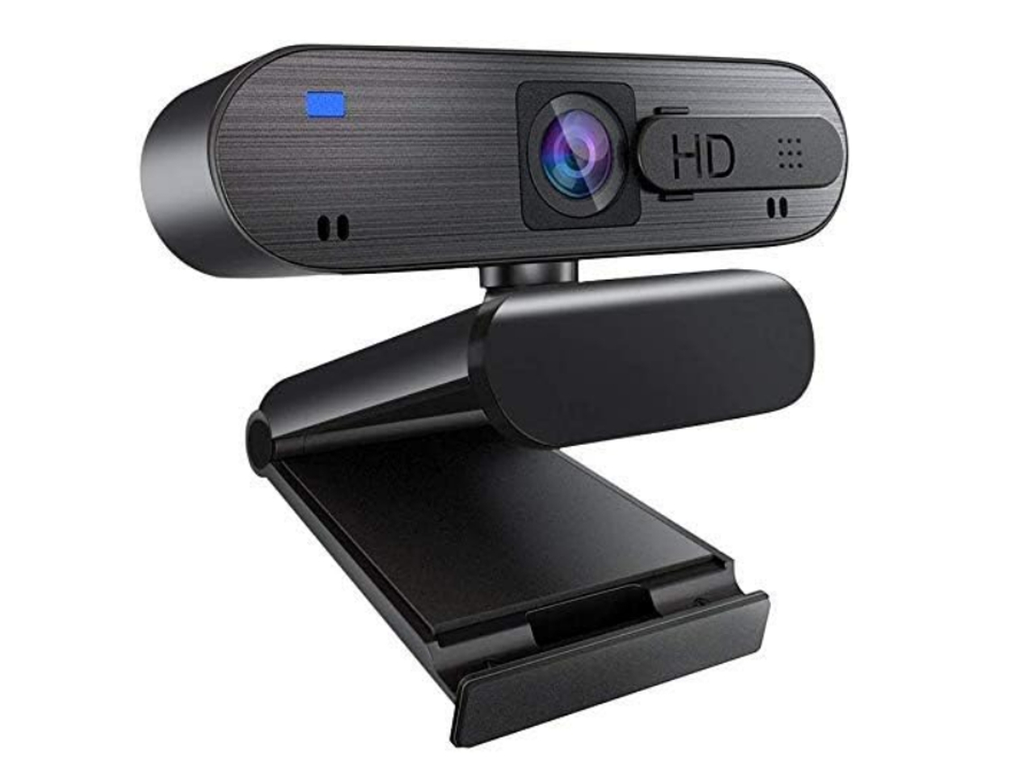 Cámara web HD con micrófono para PC 1080p Cubierta deslizante Cámara web USB con clip en cámara web Cámara para juegos Streaming Webcam (Negro) CHRONUS