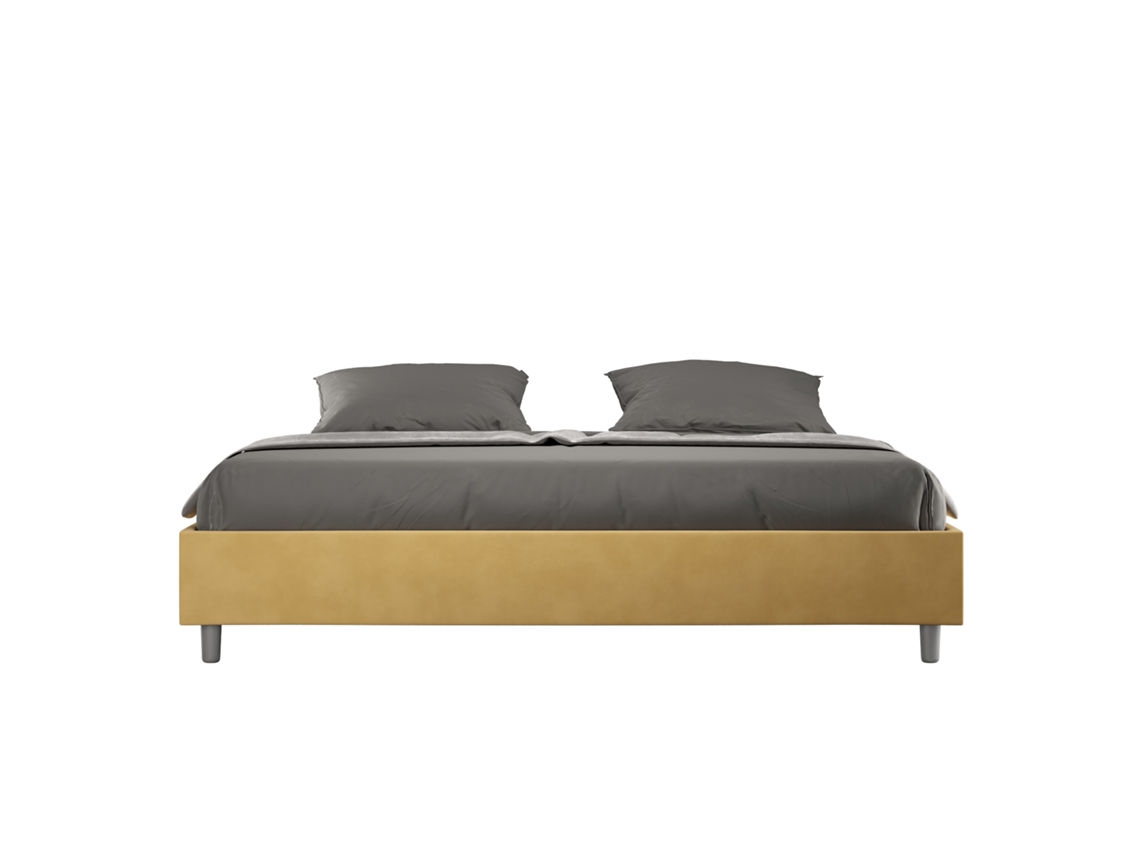 Canapé Azelia Contenedor Ocre ITYHOME Acolchado Microfibra Amarillo (220x50x100cm)