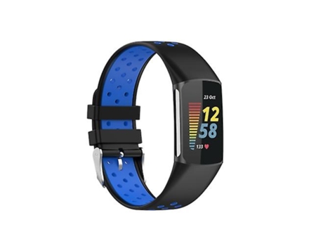 Correa Smartwatch Para Fitbit Charge 5 Negro Azul VENISYMLIS