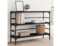 Mesa Consola Madera De Ingeniería Negro 100x32x75 Cm