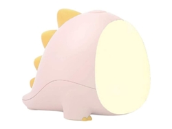 Lámpara de noche Veeki con forma de dinosaurio para niños, recargable por USB, de silicona, con temporizador de 45 minutos y protección ocular.
