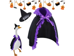 Disfraces Para Gansos Cerdos - Decora Tu Entrada, Disfraz De Bruja De 58 Cm Con Sombrero Y Capa.