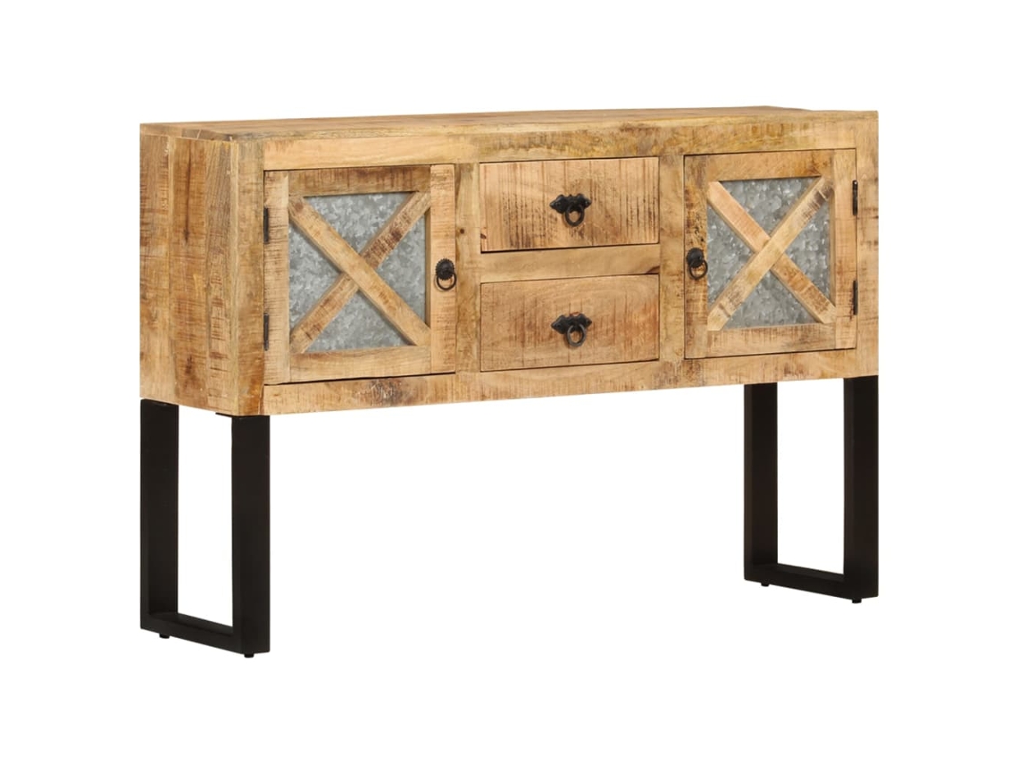 Aparador De Madera De Mango Rugosa 110x30x74 Cm