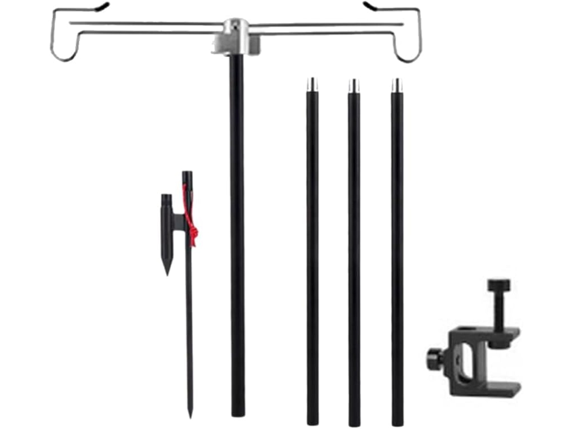 Soporte Para Lámpara Telescópico Plegable De Aleación De Aluminio Con Doble Gancho Para Luz De Camping