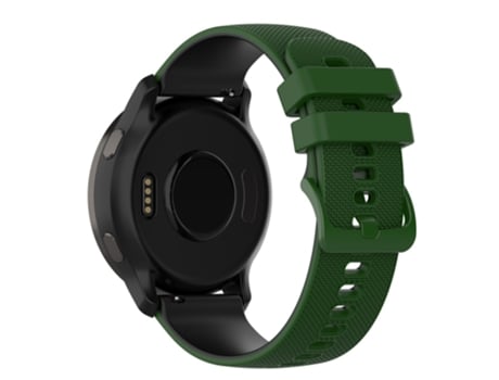 Correa de Silicona dos colores 22mm textura de rejilla para Suunto 5 Peak/Samsung Galaxy Watch3 45mm/Huawei Watch 3 - verde militar/negro