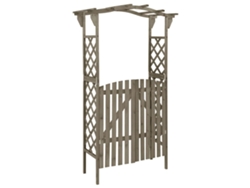 Pérgola VIDAXL Gris Madera (116x40x204 cm)