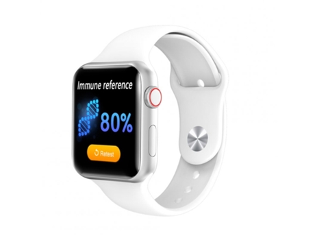 Smartwatch Monitor de temperatura V10 Rastreador de actividad física Monitor de frecuencia cardíaca Impermeable Blanco