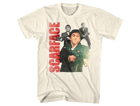 Camiseta ROCKINSTONE Tony Montana Shooting Collage Scarface (Algodón - L)