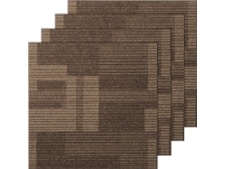 Juego de 24 Alfombras Marrones 61x61cm con Acolchado Tekmaquinas