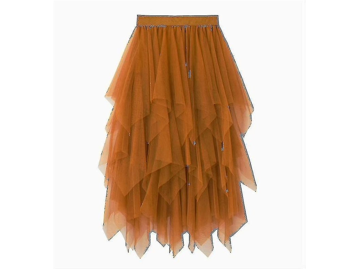 Falda larga de tul para mujer con cintura elástica, modelo 2026, estilo fresco y delicado, tallas 60-100cm.