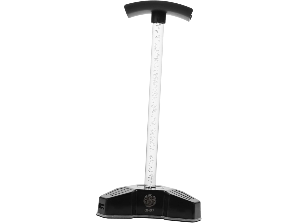 Soporte Para Auriculares De Sobremesa Con Base Pesada, Varilla Transparente Y Puerto Usb.