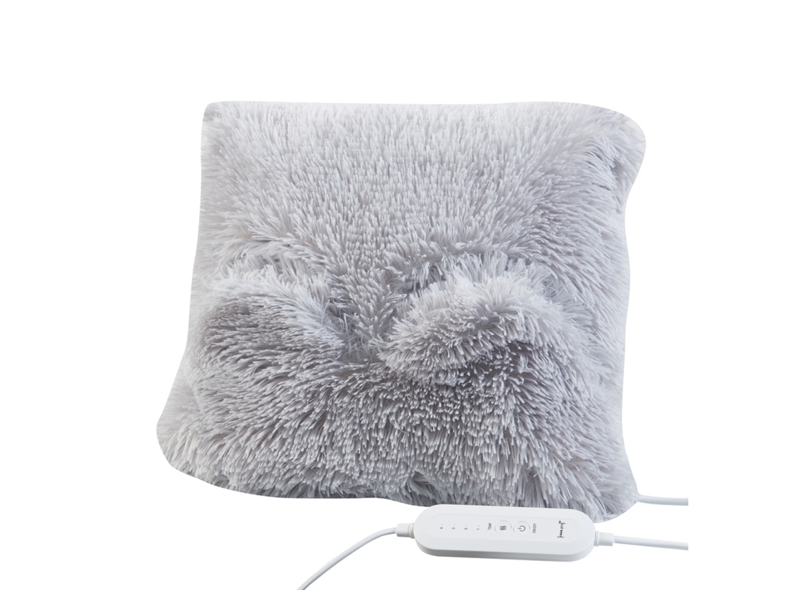 Almohadilla eléctrica Capurso lavable 100W Felpa 40x40x10 cm - Gris [en.casa]