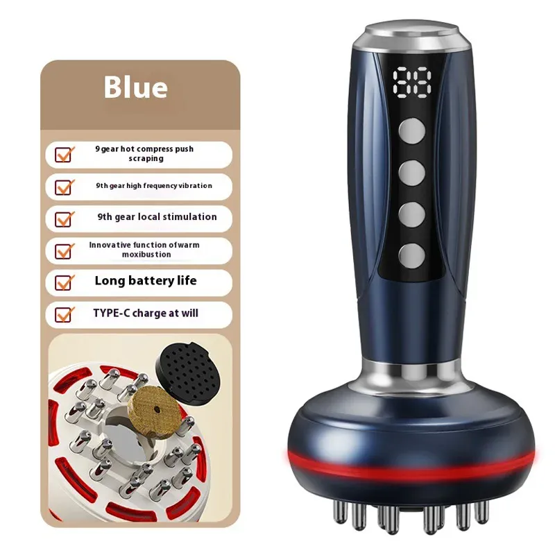 Massageador Com 9 Configurações Ajustáveis ​​- Auxilia Na Drenagem Linfática (azul)