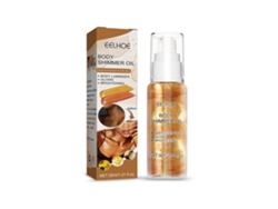 Aceite corporal iluminador con brillo diamante para rostro y cuerpo, 30 ml, aceite de girasol y vitamina E.