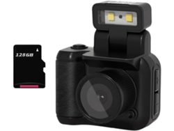 Minicámara Cmos Estilo Slr Con Tarjeta De Memoria De 128 Gb, Flash Y Base De Carga.