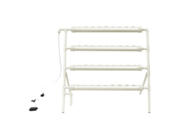 Kit de cultivo hidropónico, 36 sitios para plantas, 4 niveles, blanco