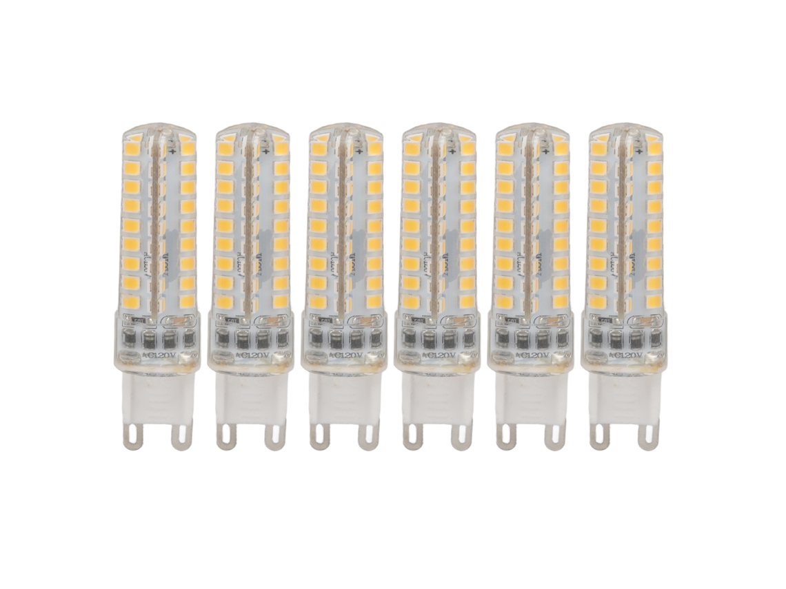 2026-6pcs Bombilla Led G9 Regulable 3w 270lm 72leds Para Lámpara De Mesa Pared Candelabro Sustitución 220v