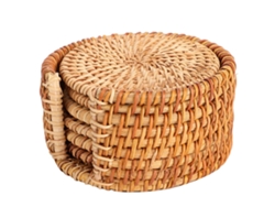 Juego de 6 cajas de té hechas a mano en cesta de mimbre aislante, 13 cm / 5,1 pulgadas Otros