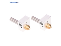 Kit de extrusor Tronxy de 0,4 mm con hotend, boquilla de latón y bloque calefactor M6 para filamento de 1,75 mm, impresora 3D X5sa Xy-2pro