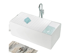 Cubierta de bañera plegable de PVC, impermeable y a prueba de polvo, gran capacidad de carga, color blanco OEM