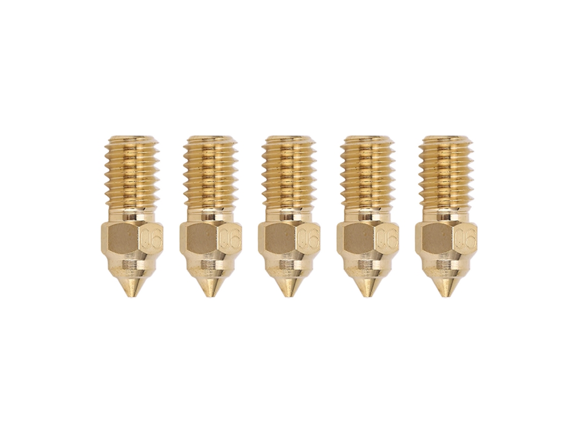 5 Boquillas Extrusoras Para Impresora 3d, Latón, M6 1,75 Mm 0,6 Mm Para Extremo 5 S1 Extremo 7