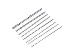 Juego De 8 Brocas Helicoidales Extendidas Con Vástago Recto Para Acero, Broca Extralarga Taladro De