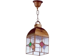 Lámpara de Techo FABRILAMP Granadino (Bronce Dorado - E27 - Máx. 60W - Cristal - Metal)