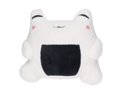 Ats-almohada De Peluche De Bola De Arroz Cute Con Expresiones Adorables Para Dormir Y Decoración Blanca