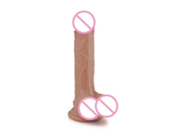 Juguete Para Mujer Dildo Simulado De Silicona Líquida De Doble Capa Con Ventosa Fuerte Yg004