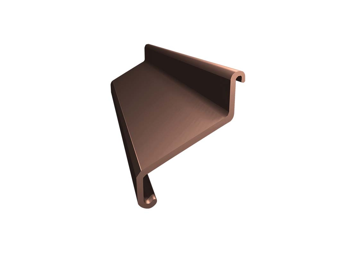 Conector RENOPLAST para perfil de alero K20R Marron Acabado de terrazas y balcones Suelos de resina Sistemas de drenaje de agua