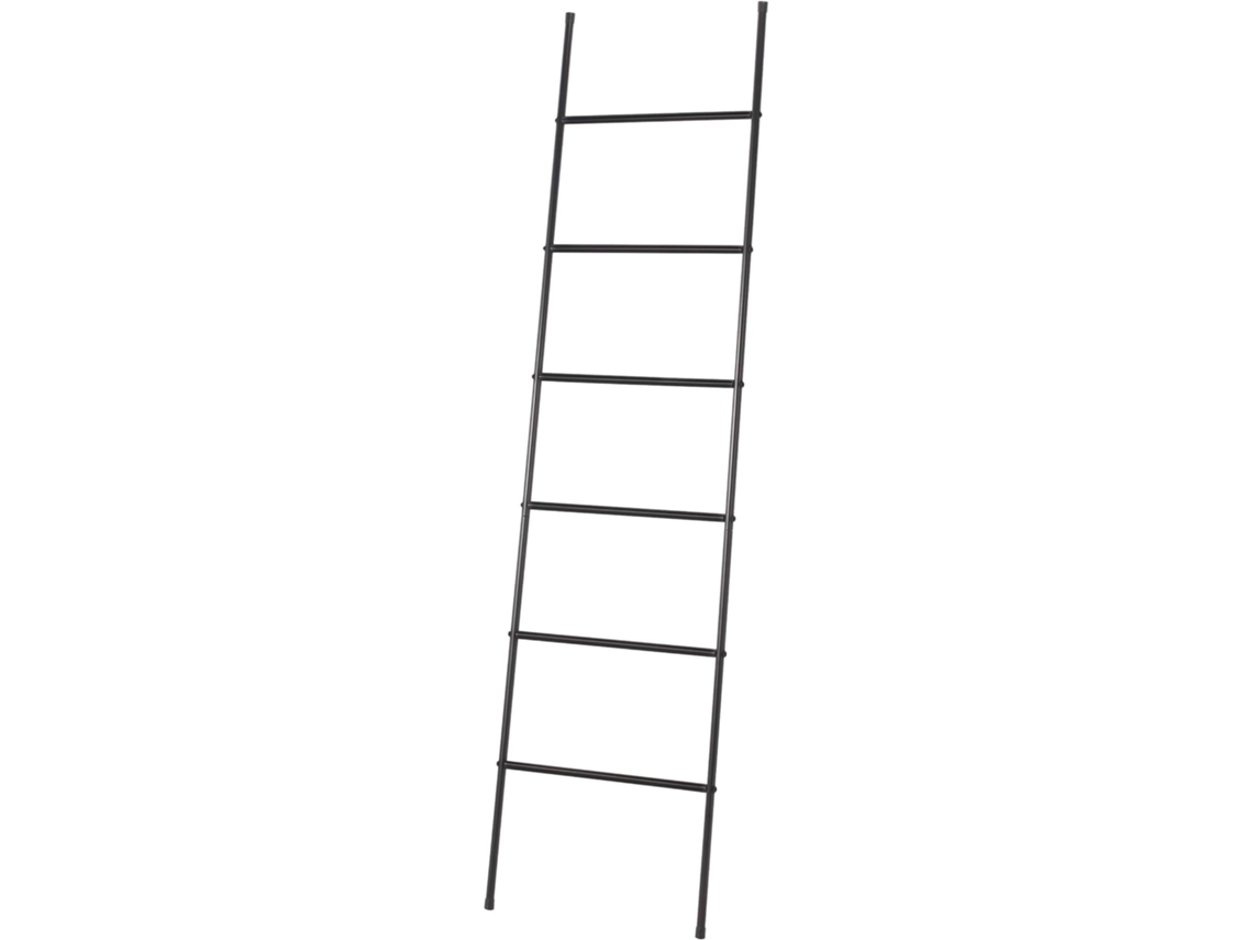 Toallero para escaleras de 6 niveles, acero negro.