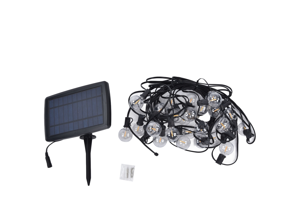 Rebe-luces De Cadena Solares G40 27led 50ft Modos De Iluminación Ip65 Para Jardín Patio Fiesta Decoración Luz Caliente