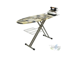 Mesa de planchar Orbegozo. Rejilla de acero. Altura regulable hasta 93 cm. Medidas 117x40cm.