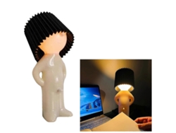 Rebe-lámpara De Mesa Niño Travieso Hombre Tímido, Luz Nocturna De Noche Para Dormitorio Pequeña Negro