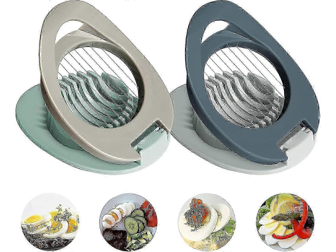 Cortador de huevos de acero inoxidable Everley891 para huevos, jamón y plátanos (paquete de 2)