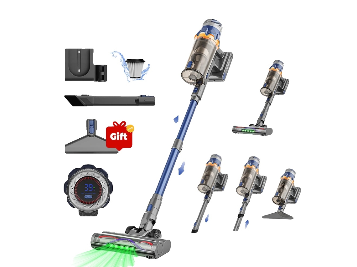 Aspiradora inalámbrica, potente succión, filtración HEPA, azul marino, OEM UE