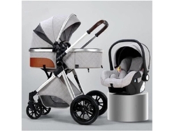 Cochecito Luxcar 3 en 1 con asiento de coche ajustable y reversible