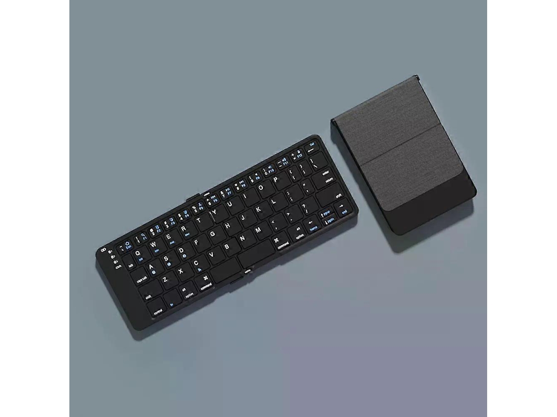 Teclado Bluetooth plegable Sbow Teclado inalámbrico recargable 2.4g Teclado plegable para iPhone, iPad, computadora de escritorio y portátil Ly Ebike