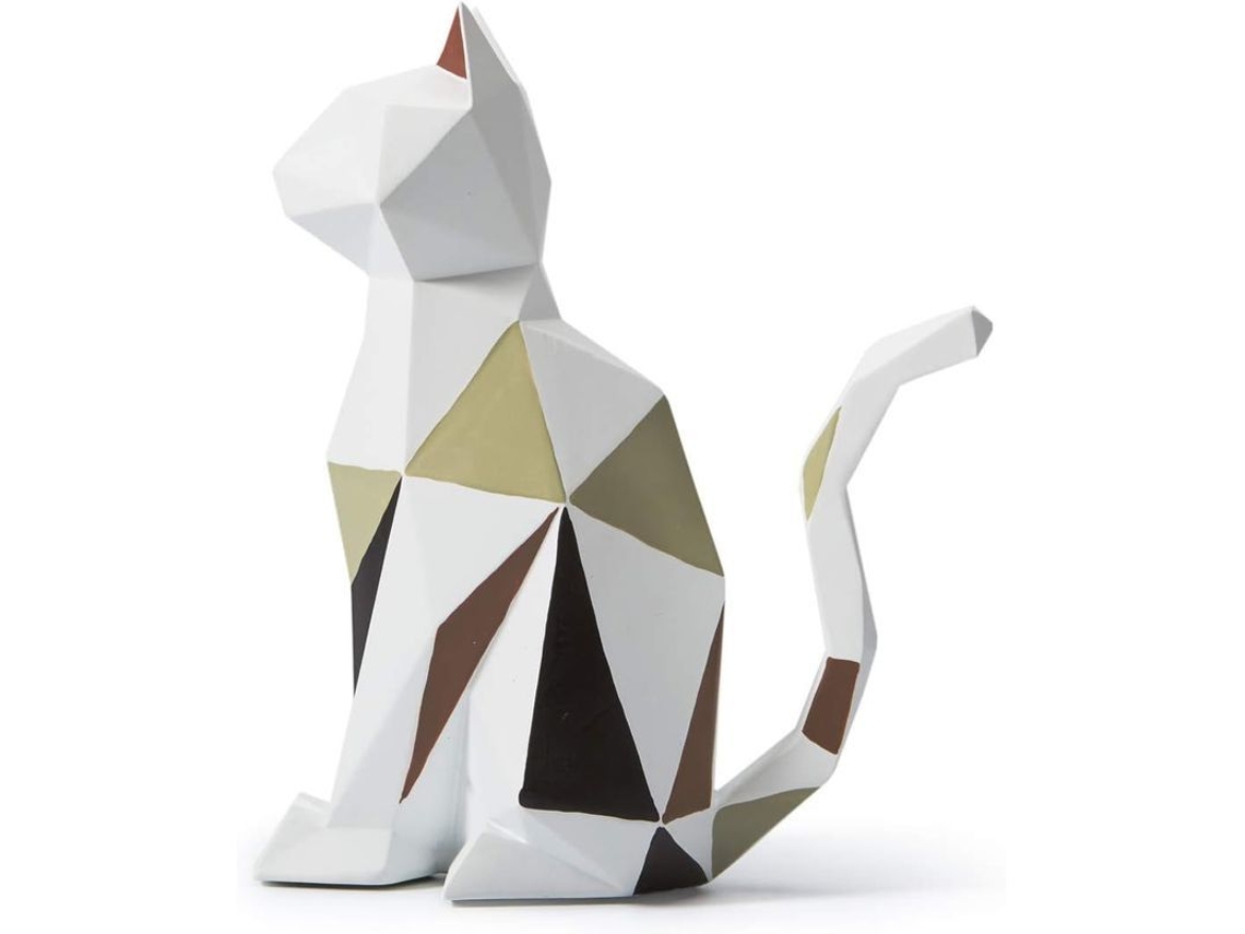 2026-estatua De Gato Escultura Decorativa Resina Moderna 19cm Interior Sala Regalo Arte Animal