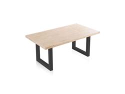 Mesa de comedor Loft 180 Negro - Roble 180 x 76 x 100 cm