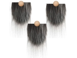 6 Piezas De Barba De Enano De Peluche Y Cuentas De Madera Para Hacer Un Muñeco De Gnomo Navideño Diy