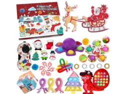 Calendario de Adviento navideño con burbujas antiestrés sensoriales